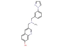3-({methyl[3-(1H-pyrazol-1-yl)benzyl]amino}methyl)-7-quinolinol