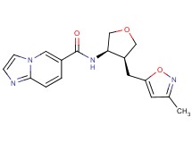 N-{(3R*,4S*)-4-[(3-methylisoxazol-5-yl)methyl]tetrahydrofuran-3-yl}imidazo[1,2-a]pyridine-6-carboxamide