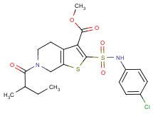 methyl 2-{[(4-chlorophenyl)amino]sulfonyl}-6-(2-methylbutanoyl)-4,5,6,7-tetrahydrothieno[2,3-c]pyridine-3-carboxylate