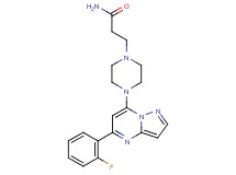 3-{4-[5-(2-fluorophenyl)pyrazolo[1,5-a]pyrimidin-7-yl]-1-piperazinyl}propanamide