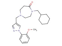 4-(cyclohexylmethyl)-1-{[1-(2-methoxyphenyl)-1H-pyrazol-4-yl]methyl}-1,4-diazepan-5-one