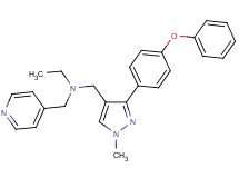 N-{[1-methyl-3-(4-phenoxyphenyl)-1H-pyrazol-4-yl]methyl}-N-(4-pyridinylmethyl)ethanamine