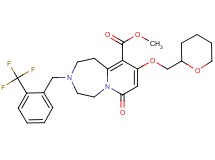 methyl 7-oxo-9-(tetrahydro-2H-pyran-2-ylmethoxy)-3-[2-(trifluoromethyl)benzyl]-1,2,3,4,5,7-hexahydropyrido[1,2-d][1,4]diazepine-10-carboxylate