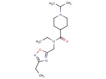 N-ethyl-N-[(3-ethyl-1,2,4-oxadiazol-5-yl)methyl]-1-isopropylpiperidine-4-carboxamide