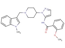 2-methoxy-N-(1-{1-[(1-methyl-1H-indol-3-yl)methyl]-4-piperidinyl}-1H-pyrazol-5-yl)benzamide