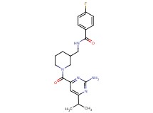 N-({1-[(2-amino-6-isopropyl-4-pyrimidinyl)carbonyl]-3-piperidinyl}methyl)-4-fluorobenzamide
