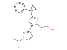 2-[5-[1-(difluoromethyl)-1H-pyrazol-3-yl]-3-(1-phenylcyclopropyl)-1H-1,2,4-triazol-1-yl]ethanol