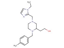 2-[4-[(1-ethyl-1H-imidazol-2-yl)methyl]-1-(4-methylbenzyl)-2-piperazinyl]ethanol