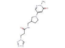 N-{[1-(1-methyl-6-oxo-1,6-dihydro-4-pyridazinyl)-3-pyrrolidinyl]methyl}-3-(1H-tetrazol-1-yl)propanamide