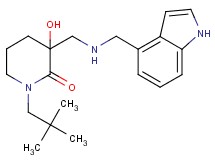 1-(2,2-dimethylpropyl)-3-hydroxy-3-{[(1H-indol-4-ylmethyl)amino]methyl}-2-piperidinone