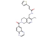 (2E)-N-{[3-methyl-7-(6-quinoxalinylcarbonyl)-5,6,7,8-tetrahydro-2,7-naphthyridin-4-yl]methyl}-3-(2-thienyl)acrylamide