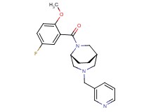 (1S*,5R*)-6-(5-fluoro-2-methoxybenzoyl)-3-(3-pyridinylmethyl)-3,6-diazabicyclo[3.2.2]nonane