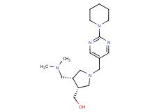 {(3R*,4R*)-4-[(dimethylamino)methyl]-1-[(2-piperidin-1-ylpyrimidin-5-yl)methyl]pyrrolidin-3-yl}methanol
