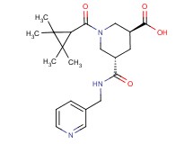 (3S*,5S*)-5-{[(3-pyridinylmethyl)amino]carbonyl}-1-[(2,2,3,3-tetramethylcyclopropyl)carbonyl]-3-piperidinecarboxylic acid