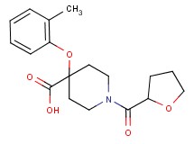 4-(2-methylphenoxy)-1-(tetrahydrofuran-2-ylcarbonyl)piperidine-4-carboxylic acid