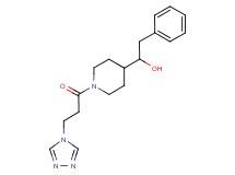 2-phenyl-1-{1-[3-(4H-1,2,4-triazol-4-yl)propanoyl]-4-piperidinyl}ethanol