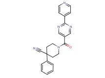4-phenyl-1-{[2-(4-pyridinyl)-5-pyrimidinyl]carbonyl}-4-piperidinecarbonitrile