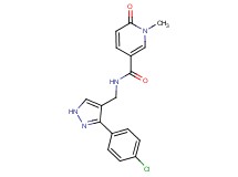 N-{[3-(4-chlorophenyl)-1H-pyrazol-4-yl]methyl}-1-methyl-6-oxo-1,6-dihydropyridine-3-carboxamide