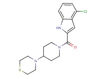 4-chloro-2-[(4-thiomorpholin-4-ylpiperidin-1-yl)carbonyl]-1H-indole