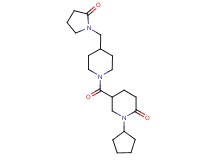 1-cyclopentyl-5-({4-[(2-oxo-1-pyrrolidinyl)methyl]-1-piperidinyl}carbonyl)-2-piperidinone