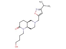(4aS*,8aR*)-1-(4-hydroxybutyl)-6-[(3-isopropylisoxazol-5-yl)methyl]octahydro-1,6-naphthyridin-2(1H)-one