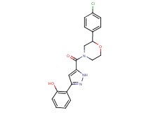 2-(5-{[2-(4-chlorophenyl)morpholin-4-yl]carbonyl}-1H-pyrazol-3-yl)phenol