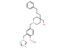 [1-[4-methoxy-3-(1H-1,2,4-triazol-1-ylmethyl)benzyl]-4-(3-phenylpropyl)-4-piperidinyl]methanol
