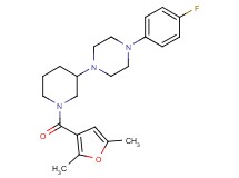 1-[1-(2,5-dimethyl-3-furoyl)-3-piperidinyl]-4-(4-fluorophenyl)piperazine