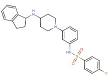 N-{3-[4-(2,3-dihydro-1H-inden-1-ylamino)-1-piperidinyl]phenyl}-4-fluorobenzenesulfonamide
