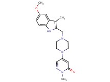 5-{4-[(5-methoxy-3-methyl-1H-indol-2-yl)methyl]-1-piperazinyl}-2-methyl-3(2H)-pyridazinone