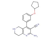 2-amino-4-[3-(cyclopentyloxy)phenyl]-5,6,7,8-tetrahydro-1,6-naphthyridine-3-carbonitrile