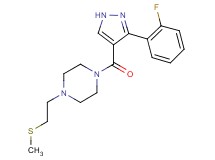 1-{[3-(2-fluorophenyl)-1H-pyrazol-4-yl]carbonyl}-4-[2-(methylthio)ethyl]piperazine