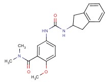 5-{[(2,3-dihydro-1H-inden-2-ylamino)carbonyl]amino}-2-methoxy-N,N-dimethylbenzamide
