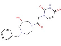 1-[2-(4-benzyl-6-hydroxy-1,4-diazepan-1-yl)-2-oxoethyl]-2,4(1H,3H)-pyrimidinedione
