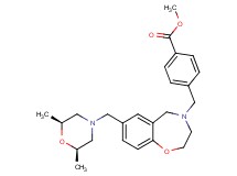 methyl 4-{[7-{[(2R*,6S*)-2,6-dimethyl-4-morpholinyl]methyl}-2,3-dihydro-1,4-benzoxazepin-4(5H)-yl]methyl}benzoate