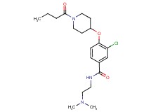 4-[(1-butyryl-4-piperidinyl)oxy]-3-chloro-N-[2-(dimethylamino)ethyl]benzamide