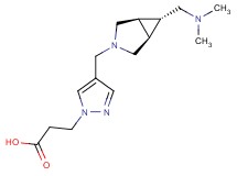 3-[4-({(1R*,5S*,6r)-6-[(dimethylamino)methyl]-3-azabicyclo[3.1.0]hex-3-yl}methyl)-1H-pyrazol-1-yl]propanoic acid