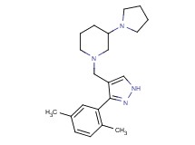 1-{[3-(2,5-dimethylphenyl)-1H-pyrazol-4-yl]methyl}-3-(1-pyrrolidinyl)piperidine