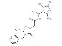 2-(4-benzyl-3-methyl-5-oxo-4,5-dihydro-1H-1,2,4-triazol-1-yl)-N-[1-(1,3,5-trimethyl-1H-pyrazol-4-yl)ethyl]acetamide