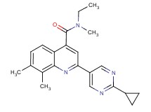 2-(2-cyclopropylpyrimidin-5-yl)-N-ethyl-N,7,8-trimethylquinoline-4-carboxamide