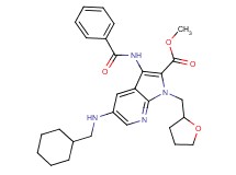 methyl 3-(benzoylamino)-5-[(cyclohexylmethyl)amino]-1-(tetrahydro-2-furanylmethyl)-1H-pyrrolo[2,3-b]pyridine-2-carboxylate