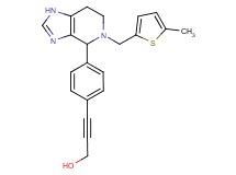 3-(4-{5-[(5-methyl-2-thienyl)methyl]-4,5,6,7-tetrahydro-1H-imidazo[4,5-c]pyridin-4-yl}phenyl)prop-2-yn-1-ol