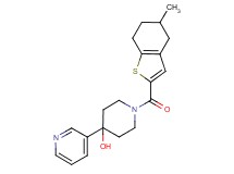 1-[(5-methyl-4,5,6,7-tetrahydro-1-benzothien-2-yl)carbonyl]-4-(3-pyridinyl)-4-piperidinol