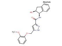 N-[(1R,2S)-2-hydroxy-2,3-dihydro-1H-inden-1-yl]-5-[(2-methoxyphenoxy)methyl]-1H-pyrazole-3-carboxamide