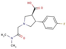 (3S*,4R*)-1-[2-(dimethylamino)-2-oxoethyl]-4-(4-fluorophenyl)pyrrolidine-3-carboxylic acid