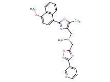 1-[2-(4-methoxy-1-naphthyl)-5-methyl-1,3-oxazol-4-yl]-N-methyl-N-{[3-(3-pyridinyl)-1,2,4-oxadiazol-5-yl]methyl}methanamine