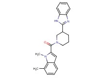 2-{1-[(1,7-dimethyl-1H-indol-2-yl)carbonyl]-3-piperidinyl}-1H-benzimidazole