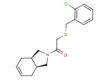 (3aR*,7aS*)-2-{[(2-chlorobenzyl)thio]acetyl}-2,3,3a,4,7,7a-hexahydro-1H-isoindole