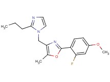 2-(2-fluoro-4-methoxyphenyl)-5-methyl-4-[(2-propyl-1H-imidazol-1-yl)methyl]-1,3-oxazole