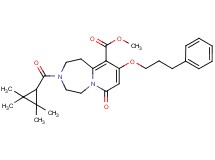 methyl 7-oxo-9-(3-phenylpropoxy)-3-[(2,2,3,3-tetramethylcyclopropyl)carbonyl]-1,2,3,4,5,7-hexahydropyrido[1,2-d][1,4]diazepine-10-carboxylate
